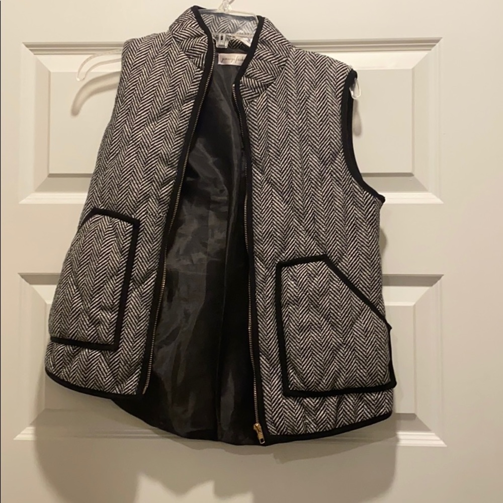 Black and White Chevron Vest